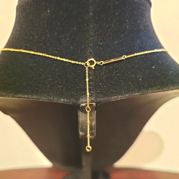 Kendra Scott Spike 14K Yellow Gold Statement Necklace in White Diamond New - Picture 3 of 5